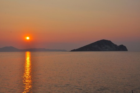 Sunset at anchor in Greece